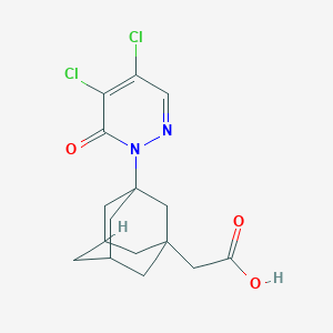 molecular formula C16H18Cl2N2O3 B2818782 [3-(4,5-dichloro-6-oxopyridazin-1(6H)-yl)-1-adamantyl]acetic acid CAS No. 832740-18-8