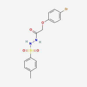 molecular formula C15H15BrN2O4S B2818790 N'-(2-(4-bromophenoxy)acetyl)-4-methylbenzenesulfonohydrazide CAS No. 300821-81-2