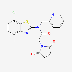 N-(7-chloro-4-methylbenzo[d]thiazol-2-yl)-2-(2,5-dioxopyrrolidin-1-yl)-N-(pyridin-2-ylmethyl)acetamide