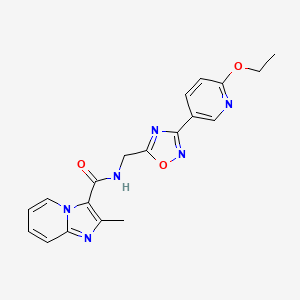 molecular formula C19H18N6O3 B2818801 N-((3-(6-ethoxypyridin-3-yl)-1,2,4-oxadiazol-5-yl)methyl)-2-methylimidazo[1,2-a]pyridine-3-carboxamide CAS No. 2034551-71-6
