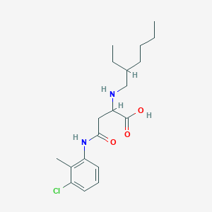 molecular formula C19H29ClN2O3 B2818802 4-((3-Chloro-2-methylphenyl)amino)-2-((2-ethylhexyl)amino)-4-oxobutanoic acid CAS No. 1047683-08-8