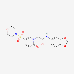 B2818820 N-1,3-benzodioxol-5-yl-2-[5-(morpholin-4-ylsulfonyl)-2-oxopyridin-1(2H)-yl]acetamide CAS No. 1357933-75-5