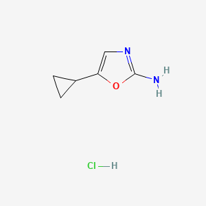 molecular formula C6H9ClN2O B2818821 5-Cyclopropyloxazol-2-amine hcl CAS No. 2402831-12-1