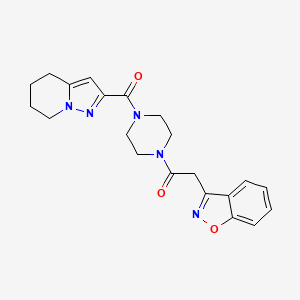 2-(Benzo[d]isoxazol-3-yl)-1-(4-(4,5,6,7-tetrahydropyrazolo[1,5-a]pyridine-2-carbonyl)piperazin-1-yl)ethanone