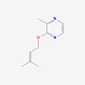 molecular formula C10H14N2O B2818841 2-Methyl-3-(3-methylbut-2-enoxy)pyrazine CAS No. 2380170-89-6