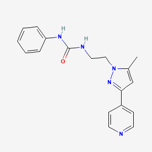 1-(2-(5-methyl-3-(pyridin-4-yl)-1H-pyrazol-1-yl)ethyl)-3-phenylurea