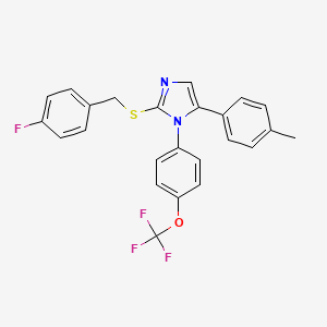 2-((4-fluorobenzyl)thio)-5-(p-tolyl)-1-(4-(trifluoromethoxy)phenyl)-1H-imidazole