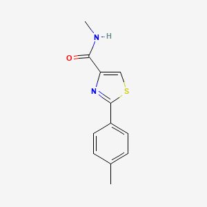 molecular formula C12H12N2OS B2818868 N-甲基-2-(4-甲基苯基)-1,3-噻唑-4-甲酰胺 CAS No. 400079-16-5