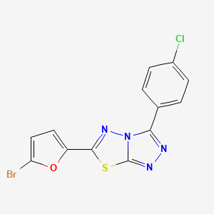 6-(5-Bromofuran-2-yl)-3-(4-chlorophenyl)-[1,2,4]triazolo[3,4-b][1,3,4]thiadiazole