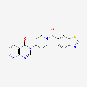 3-(1-(benzo[d]thiazole-6-carbonyl)piperidin-4-yl)pyrido[2,3-d]pyrimidin-4(3H)-one