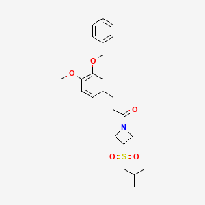 3-(3-(Benzyloxy)-4-methoxyphenyl)-1-(3-(isobutylsulfonyl)azetidin-1-yl)propan-1-one