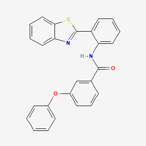 molecular formula C26H18N2O2S B2818893 N-[2-(1,3-benzothiazol-2-yl)phenyl]-3-phenoxybenzamide CAS No. 307524-00-1