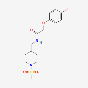 2-(4-fluorophenoxy)-N-((1-(methylsulfonyl)piperidin-4-yl)methyl)acetamide