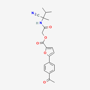 [2-[(2-Cyano-3-methylbutan-2-yl)amino]-2-oxoethyl] 5-(4-acetylphenyl)furan-2-carboxylate
