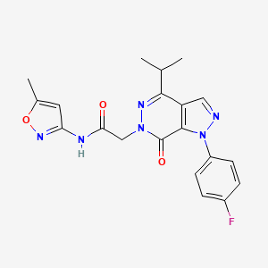 2-(1-(4-fluorophenyl)-4-isopropyl-7-oxo-1H-pyrazolo[3,4-d]pyridazin-6(7H)-yl)-N-(5-methylisoxazol-3-yl)acetamide