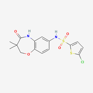5-chloro-N-(3,3-dimethyl-4-oxo-2,3,4,5-tetrahydrobenzo[b][1,4]oxazepin-7-yl)thiophene-2-sulfonamide