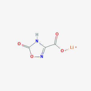 molecular formula C3HLiN2O4 B2818904 Lithium;5-oxo-4H-1,2,4-oxadiazole-3-carboxylate CAS No. 2418661-24-0