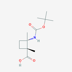 (1R,2S)-1,2-Dimethyl-2-[(2-methylpropan-2-yl)oxycarbonylamino]cyclobutane-1-carboxylic acid