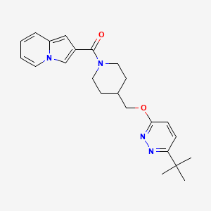 [4-[(6-Tert-butylpyridazin-3-yl)oxymethyl]piperidin-1-yl]-indolizin-2-ylmethanone