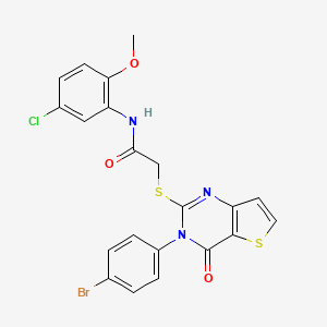 2-{[3-(4-bromophenyl)-4-oxo-3,4-dihydrothieno[3,2-d]pyrimidin-2-yl]sulfanyl}-N-(5-chloro-2-methoxyphenyl)acetamide