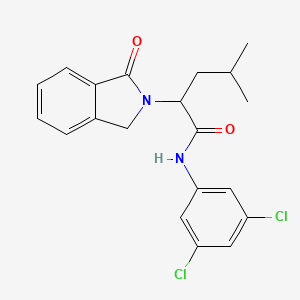 molecular formula C20H20Cl2N2O2 B2818916 N-(3,5-dichlorophenyl)-4-methyl-2-(1-oxo-1,3-dihydro-2H-isoindol-2-yl)pentanamide CAS No. 478040-43-6