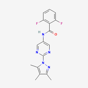 2,6-difluoro-N-(2-(3,4,5-trimethyl-1H-pyrazol-1-yl)pyrimidin-5-yl)benzamide