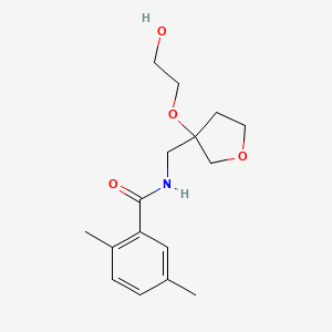 molecular formula C16H23NO4 B2818919 N-((3-(2-hydroxyethoxy)tetrahydrofuran-3-yl)methyl)-2,5-dimethylbenzamide CAS No. 2309728-77-4