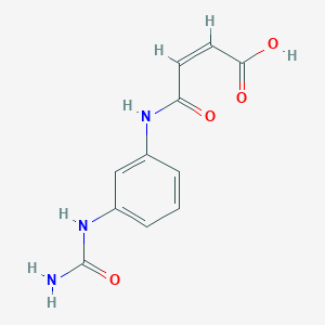 molecular formula C11H11N3O4 B281892 4-{3-[(Aminocarbonyl)amino]anilino}-4-oxo-2-butenoicacid 