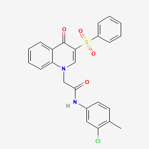 2-[3-(benzenesulfonyl)-4-oxoquinolin-1-yl]-N-(3-chloro-4-methylphenyl)acetamide