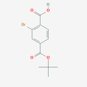 molecular formula C12H13BrO4 B2818936 2-Bromo-4-(tert-butoxycarbonyl)benzoic acid CAS No. 2089325-57-3