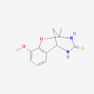 10-methoxy-2-methyl-5,6-dihydro-2H-2,6-methanobenzo[g][1,3,5]oxadiazocine-4(3H)-thione