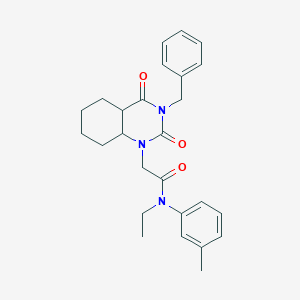 2-(3-benzyl-2,4-dioxo-1,2,3,4-tetrahydroquinazolin-1-yl)-N-ethyl-N-(3-methylphenyl)acetamide