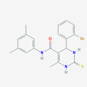 molecular formula C20H20BrN3OS B2818944 4-(2-溴苯基)-N-(3,5-二甲基苯基)-6-甲基-2-硫代-1,2,3,4-四氢嘧啶-5-甲酰胺 CAS No. 537679-62-2
