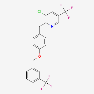 3-Chloro-5-(trifluoromethyl)-2-[(4-{[3-(trifluoromethyl)phenyl]methoxy}phenyl)methyl]pyridine