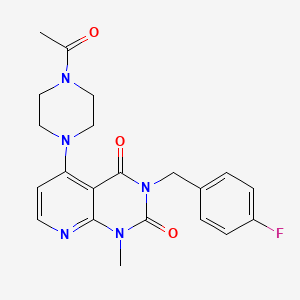 5-(4-acetylpiperazin-1-yl)-3-(4-fluorobenzyl)-1-methylpyrido[2,3-d]pyrimidine-2,4(1H,3H)-dione