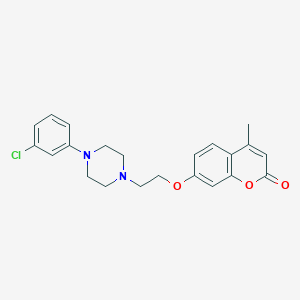 7-{2-[4-(3-chlorophenyl)-1-piperazinyl]ethoxy}-4-methyl-2H-chromen-2-one