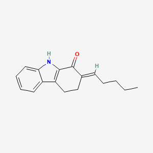 molecular formula C17H19NO B2818952 (2E)-2-pentylidene-4,9-dihydro-3H-carbazol-1-one CAS No. 866149-30-6