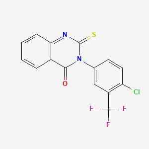 molecular formula C15H8ClF3N2OS B2818954 3-[4-Chloro-3-(trifluoromethyl)phenyl]-2-sulfanylidene-1,2,3,4-tetrahydroquinazolin-4-one CAS No. 2380064-03-7