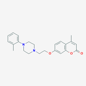 molecular formula C23H26N2O3 B281896 4-methyl-7-{2-[4-(2-methylphenyl)-1-piperazinyl]ethoxy}-2H-chromen-2-one 