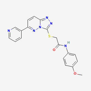 N-(4-methoxyphenyl)-2-[(6-pyridin-3-yl-[1,2,4]triazolo[4,3-b]pyridazin-3-yl)sulfanyl]acetamide
