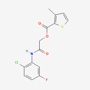 2-((2-Chloro-5-fluorophenyl)amino)-2-oxoethyl 3-methylthiophene-2-carboxylate