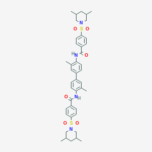 4-(3,5-dimethylpiperidin-1-yl)sulfonyl-N-[4-[4-[[4-(3,5-dimethylpiperidin-1-yl)sulfonylbenzoyl]amino]-3-methylphenyl]-2-methylphenyl]benzamide