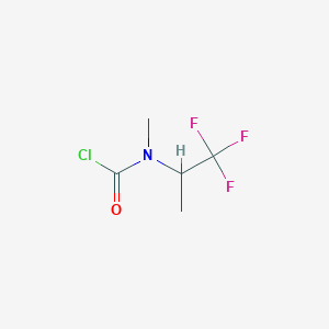 molecular formula C5H7ClF3NO B2818985 N-Methyl-N-(1,1,1-trifluoropropan-2-yl)carbamoyl chloride CAS No. 2302170-42-7