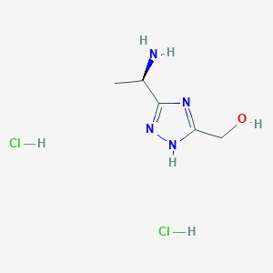 [3-[(1R)-1-Aminoethyl]-1H-1,2,4-triazol-5-yl]methanol;dihydrochloride