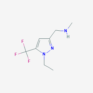 {[1-Ethyl-5-(trifluoromethyl)pyrazol-3-yl]methyl}methylamine