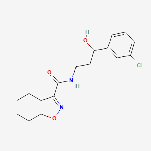 N-(3-(3-chlorophenyl)-3-hydroxypropyl)-4,5,6,7-tetrahydrobenzo[d]isoxazole-3-carboxamide