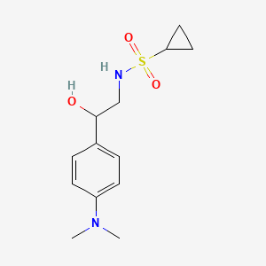 molecular formula C13H20N2O3S B2819003 N-(2-(4-(dimethylamino)phenyl)-2-hydroxyethyl)cyclopropanesulfonamide CAS No. 1421444-61-2