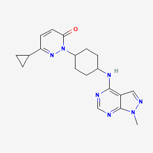 molecular formula C19H23N7O B2819005 6-cyclopropyl-2-[4-({1-methyl-1H-pyrazolo[3,4-d]pyrimidin-4-yl}amino)cyclohexyl]-2,3-dihydropyridazin-3-one CAS No. 2198583-59-2