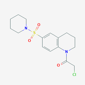 2-Chloro-1-(6-piperidin-1-ylsulfonyl-3,4-dihydro-2H-quinolin-1-yl)ethanone