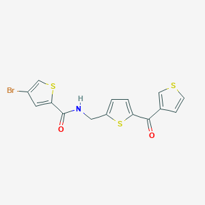 4-bromo-N-((5-(thiophene-3-carbonyl)thiophen-2-yl)methyl)thiophene-2-carboxamide